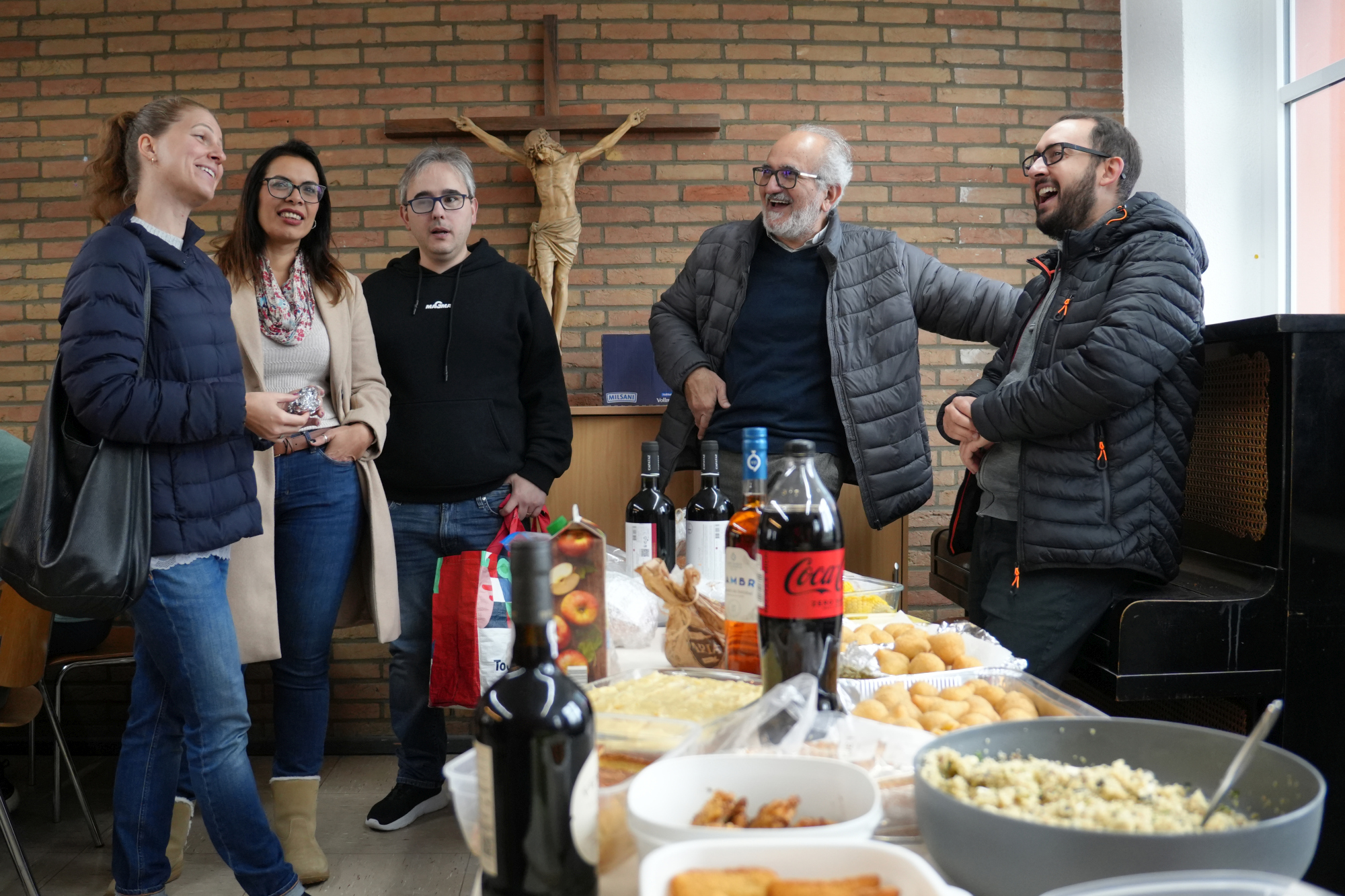 Delegation beim Mittagessen in der OT Josefshaus Aachen (5. Okt. 2025) (c) Thomas Hohenschue