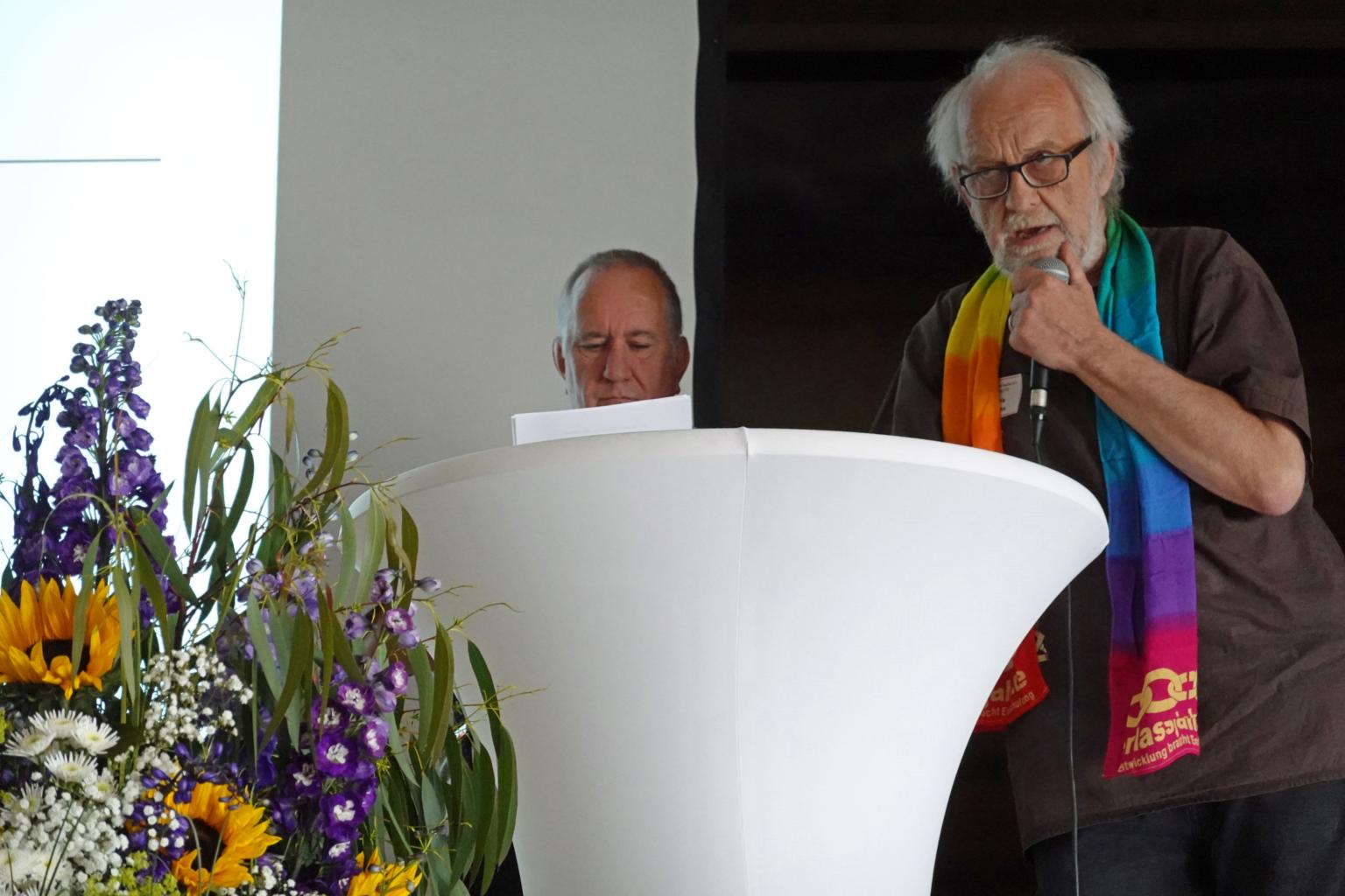 Begrüßung: Achim Kück (Geistlicher Leiter) und Andris Gulbins (Vorstandsvorsitzender) (c) Thomas Hohenschue