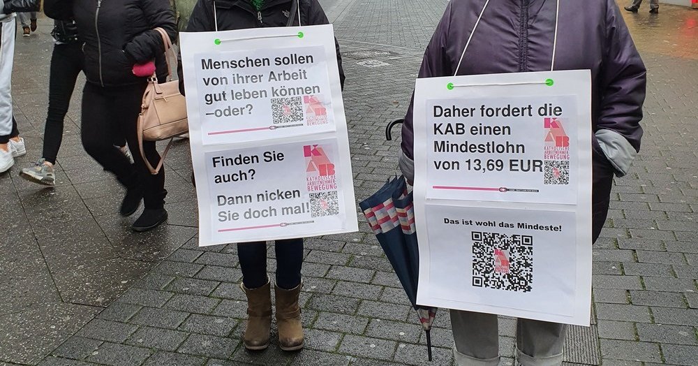 Das ist ja wohl das Mindeste! KAB der Diözese Aachen