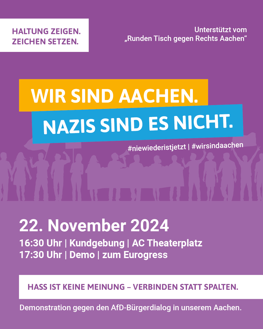 Demo, 22.11.2024 (c) Wir sind Aachen