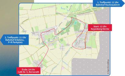 Streckenverlauf Radtour (4. Mai. 2025) (c) NABU NRW