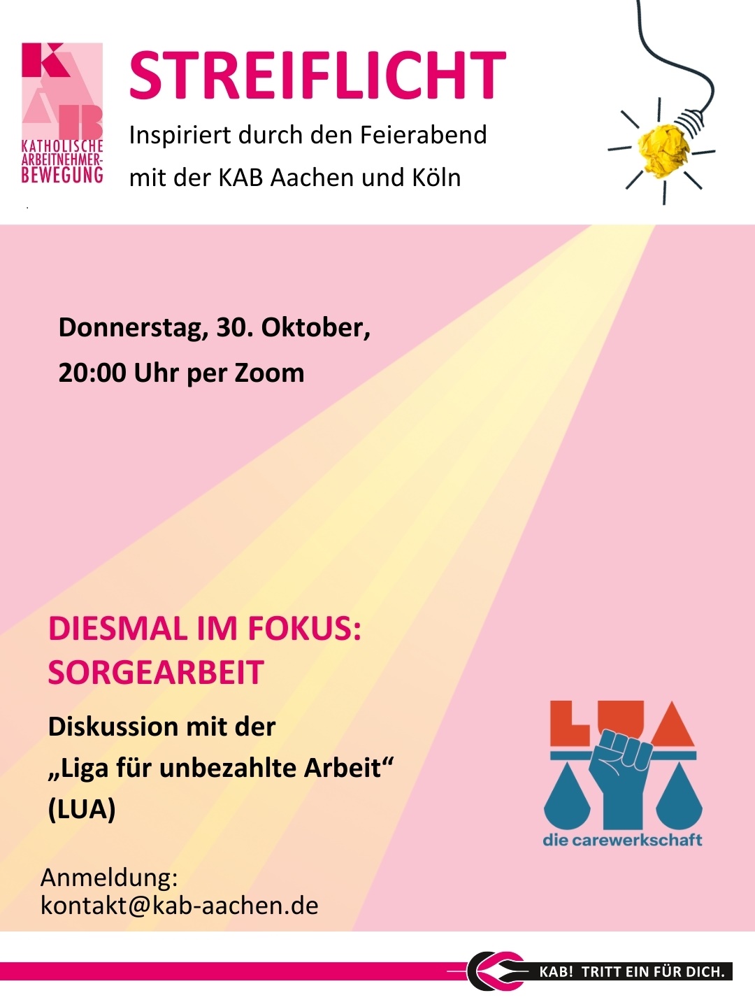 Im Fokus: Sorgearbeit (c) KAB