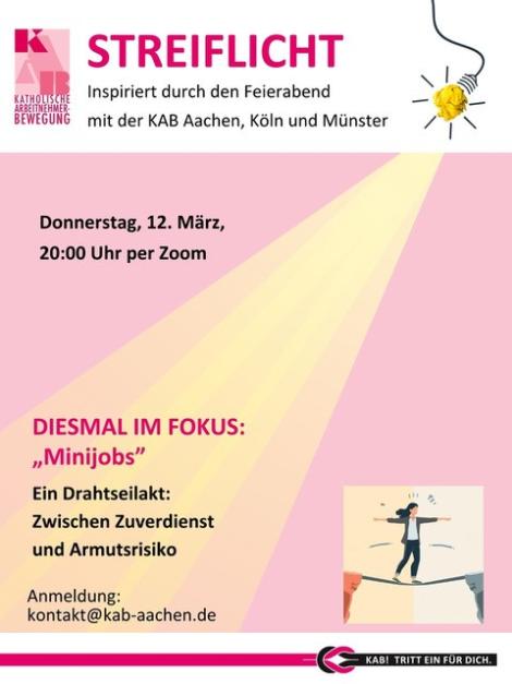 Im Fokus: Minijobs – Erfolgsstory oder Armutsfalle? (c) KAB